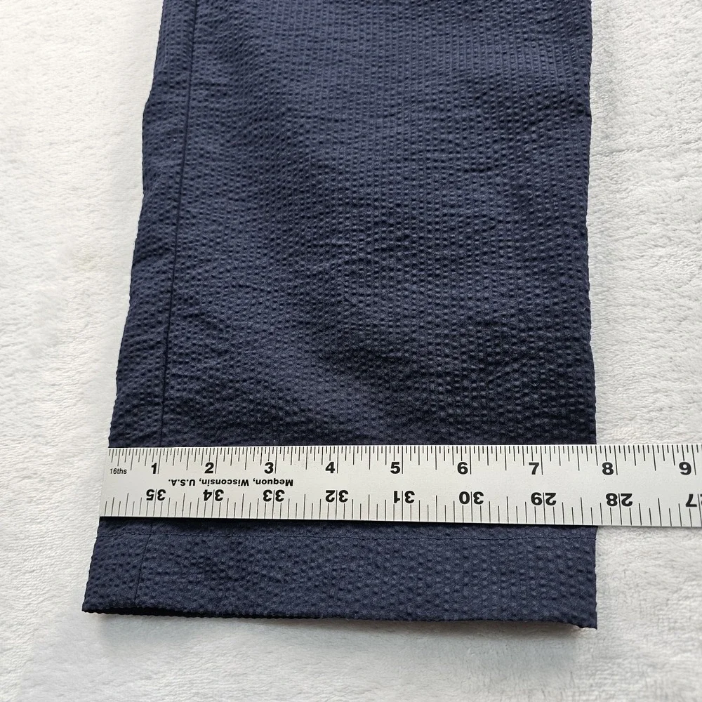 Smock By Mohawk Pants Men XL 32x28 Navy Seersucker Drawstring Pull On Japanese